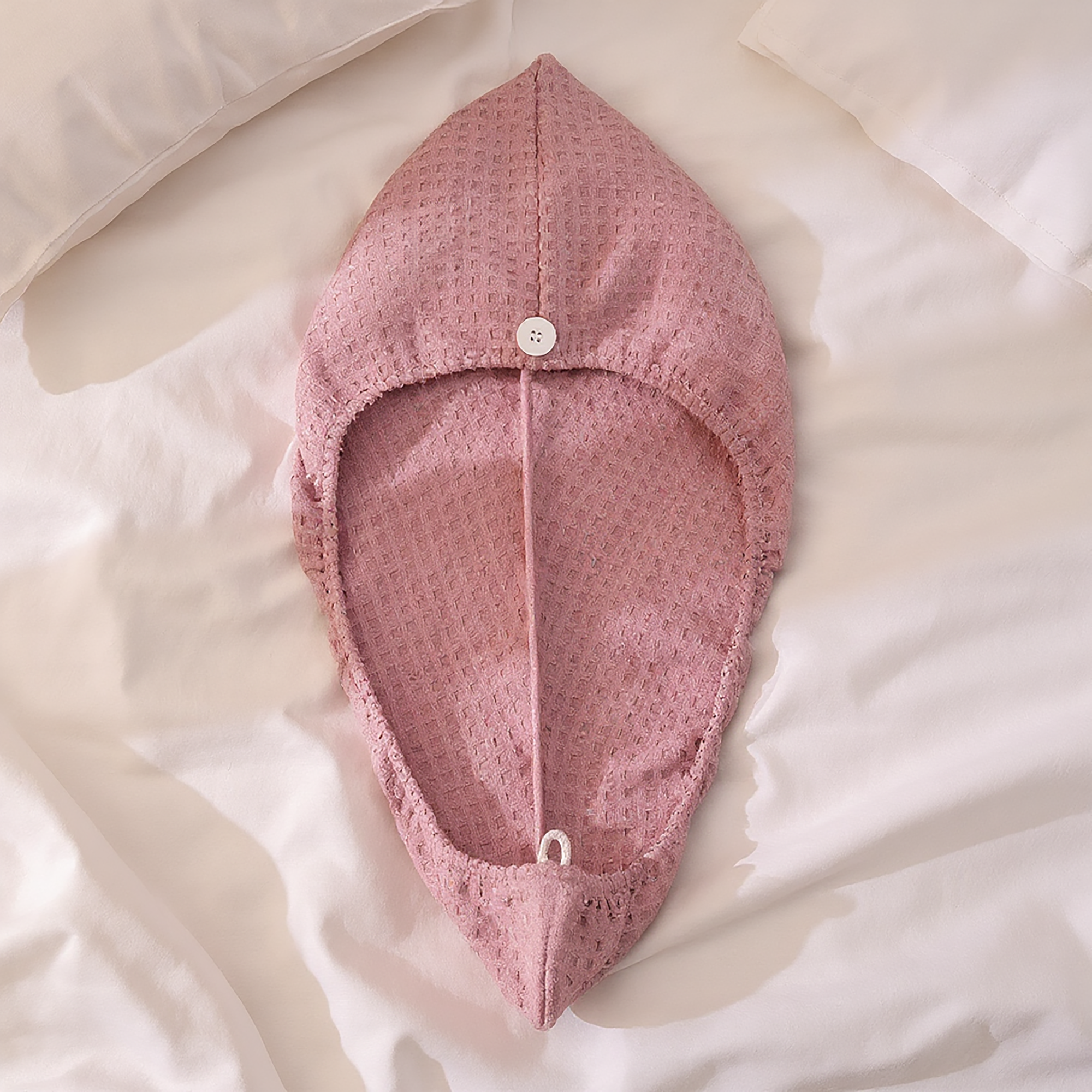 Pink Button Hair Turban