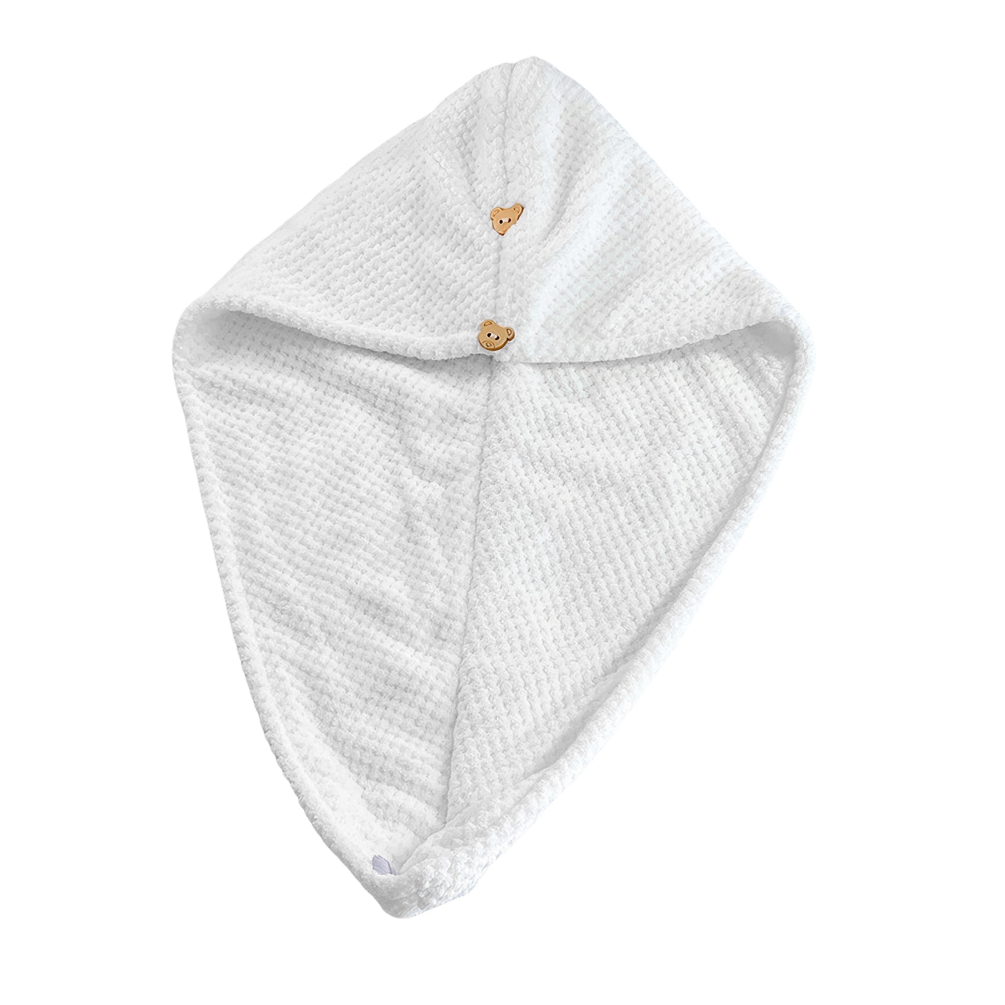 White Pineapple-Pattern Hair Turban