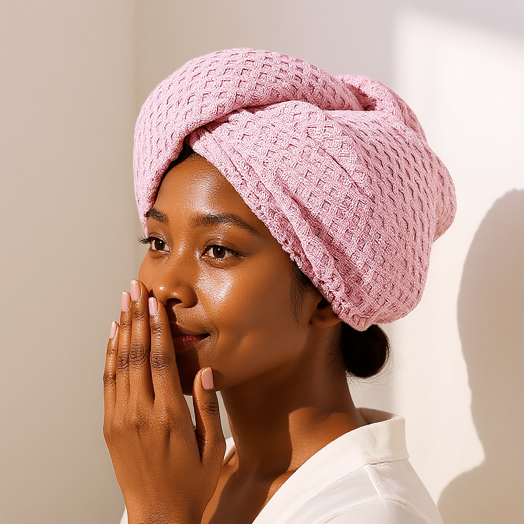 Pink Button Hair Turban - Vividreamore